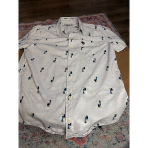 Abercrombie Kids Boy’s Button Down Short Sleeve Preppy Coastal Spring Shirt
